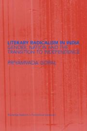 Cover of: Literary radicalism in India by Priyamvada Gopal