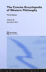Cover of: The concise encyclopedia of western philosophy and philosophers by edited by J.O. Urmson and Jonathan Rée.