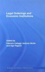 Cover of: Legal orderings and economic institutions