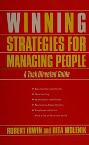 Cover of: Winning strategies for managing people: a task directed guide