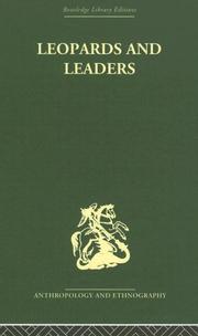 Cover of: Leopards and Leaders: Constitutional Politics among a Cross River People