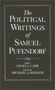 Cover of: The political writings of Samuel Pufendorf