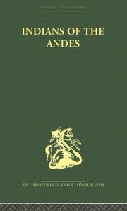 Cover of: Indians of the Andes: Aymaras and Quechuas by Harold Osborne