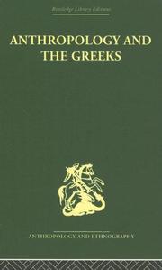 Anthropology and the Greeks by S.C. Humphreys