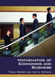 Cover of: Mathematics of Economics and Business