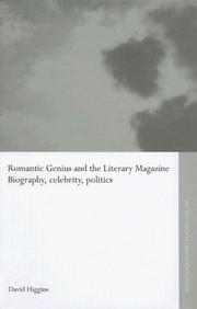 Cover of: Romantic genius and the literary magazine by David Minden Higgins