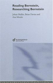 Cover of: Reading Bernstein, researching Bernstein by edited by Brian Davies, Johan Muller, and Ana Morais.