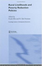 Cover of: Rural livelihoods and poverty reduction policies by edited by Frank Ellis and H. Ade Freeman.