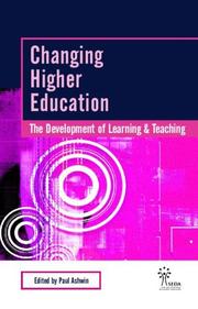 Cover of: Changing Higher Education by P. Ashwin