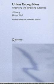 Cover of: Union recognition by edited by Gregor Gall.