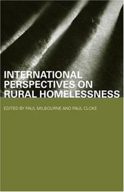 Cover of: International perspectives on rural homelessness