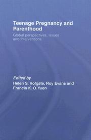 Cover of: Teenage Pregnancy and Parenthood by Roy Evans