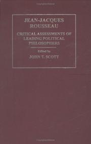 Cover of: Jean-Jacques Rousseau: Critical Assessments of Leading Political (Critical Assessments of Leading Political Philosophers)