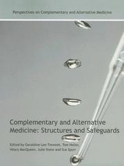 Cover of: Complimentary and Alternative Medicine: Structures and Safeguards (Perspectives on Complementary and Alternative Medicine)