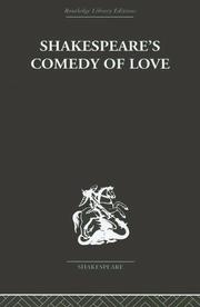 Cover of: Shakespeare's Comedy of Love by Alexand Leggatt