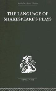 Cover of: The Language of Shakespeare's Plays by B. I. Evans