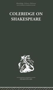 Cover of: Coleridge on Shakespeare  The Text of the Lectures 1811-12