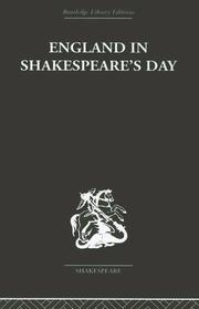 Cover of: England in Shakespeare's Day