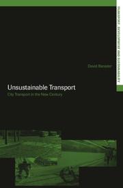 Cover of: Unsustainable transport by David Banister