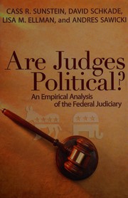 Cover of: Are judges political?: an empirical analysis of the federal judiciary