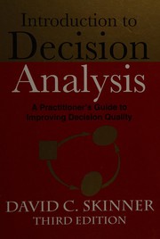 Cover of: Introduction to decision analysis by David C. Skinner