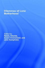 Cover of: The Dilemmas of Lone Motherhood: Essays from Feminist Economics