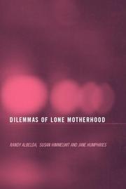 Cover of: The Dilemmas of Lone Motherhood: Essays from Feminist Economics