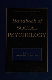Cover of: Handbook of social psychology