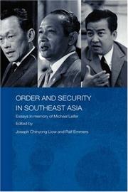 Cover of: Order and security in Southeast Asia by edited by Joseph Chinyong Liow and Ralf Emmers.