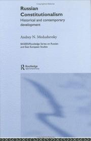 Cover of: Russian constitutionalism: historical and contemporary development