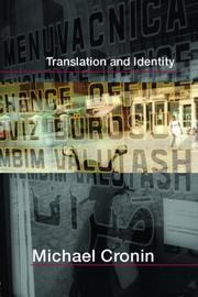 Cover of: Translation and identity by Cronin, Michael