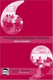 Cover of: Investigating Workplace Discourse (Domains of Discourse)