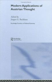 Cover of: MODERN APPLICATIONS OF AUSTRIAN THOUGHT by Jürgen Backhaus