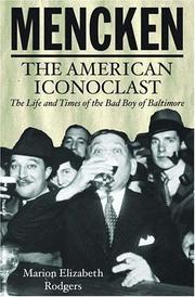 Cover of: Mencken: The American Iconoclast