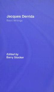 Cover of: Jaques Derrida: Basic Writings