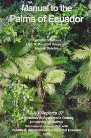 Cover of: Manual to the palms of Ecuador