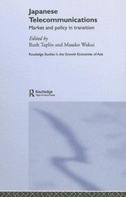 Cover of: Japanese telecommunications by edited by Ruth Taplin and Masako Wakui.