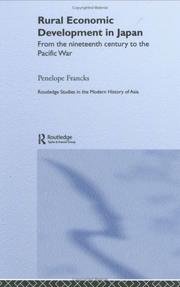 Cover of: Rural economic development in Japan: from the nineteenth century to the Pacific War