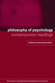 Cover of: Philosophy of Psychology: Contemporary Readings