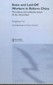 Cover of: State and laid-off workers in reform China by Yongshun Cai