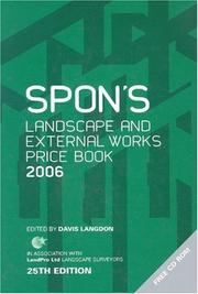 Cover of: Spon's Landscape and EXT Works Price Book 2006 (Spon's Price Books)