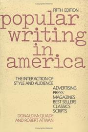 Cover of: Popular writing in America by [compiled by] Donald McQuade, Robert Atwan.