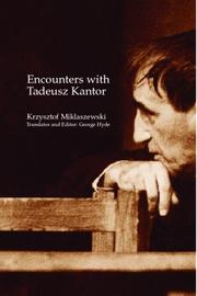 Cover of: Encounters with Tadeusz Kantor