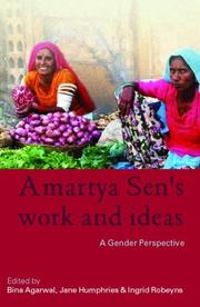 Cover of: Amartya Sen's work and ideas by Bina Agarwal