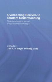 Cover of: Overcoming Barriers to Student Understanding: Threshold concepts and troublesome knowledge