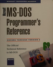 Cover of: Microsoft MS-DOS programmer's reference: covers through version 6 : the official technical reference to MS-DOS.