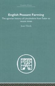 Cover of: English Peasant Farming by Joan Thirsk