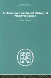 Cover of: Economic and Social History of Medieval Europe by Pirenne, Henri