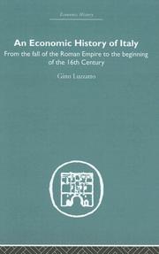 Cover of: An Economic History of Italy by Gino Luzzatto, Gino Luzzatto