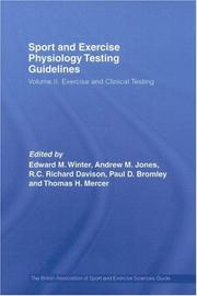 Cover of: Sport and Exercise Physiology Testing Guidelines by Winter/Jones/Da